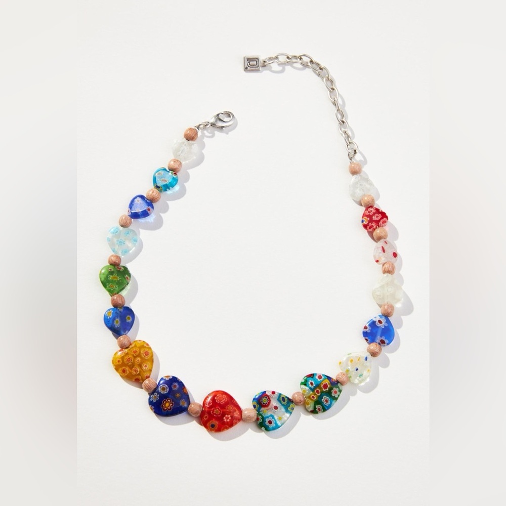 Dannijo NWT Bianca Venetian Glass Heart Necklace
